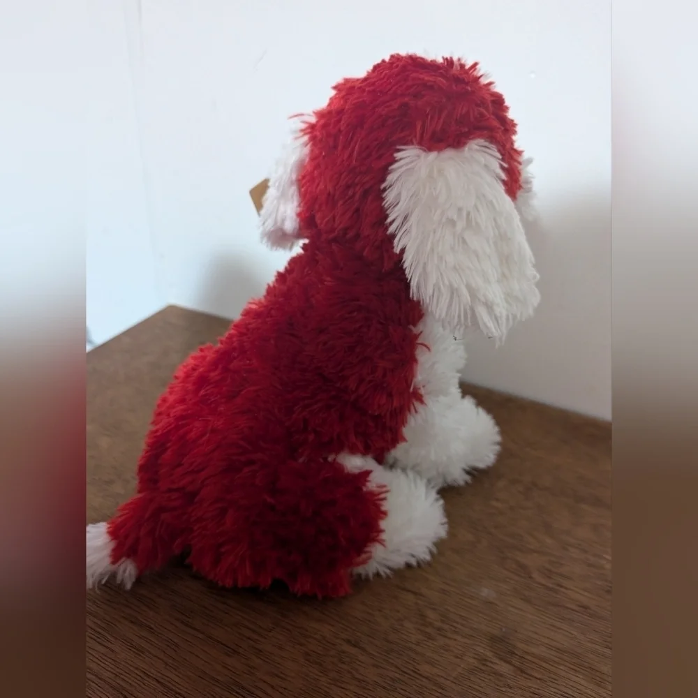 Boyds Bears Red and White Plush Dog Toy